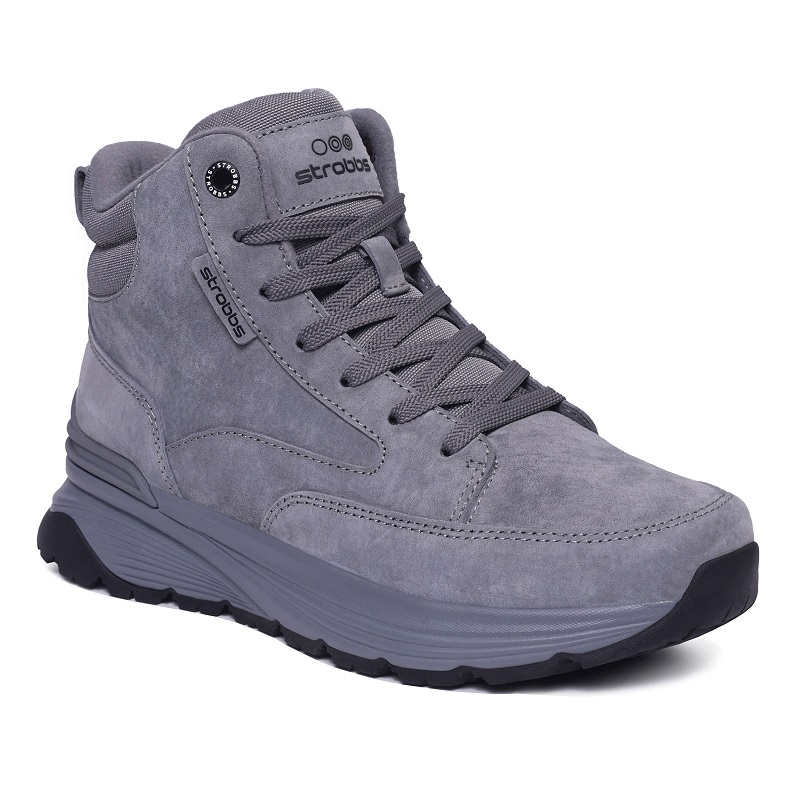 Кроссовки Strobbs с мехом женские F8531-10 серые