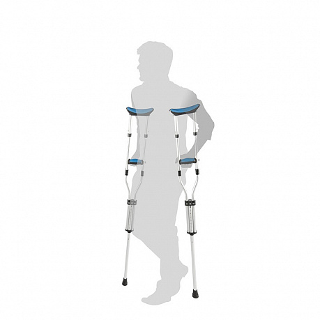 Костыли Симс-2 подмышечные металлические 10021/P. Изображение 3 из 4