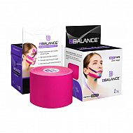 Кинезио тейп Bio Balance Tape Face для лица 5см х 5м розовый.
